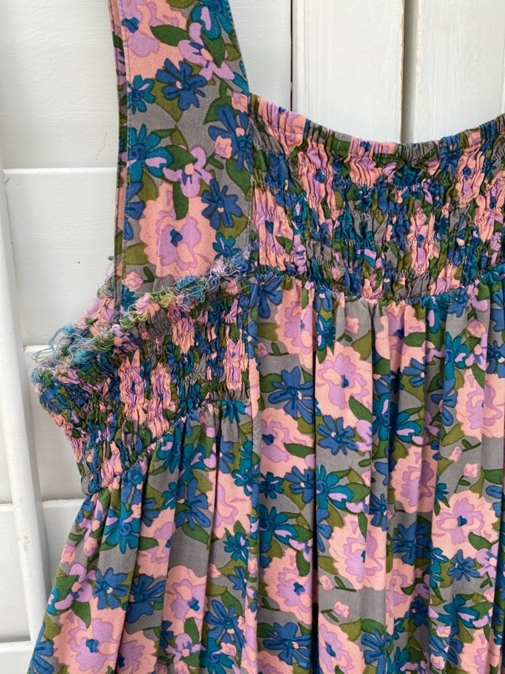 NATURAL LIFE Pink Floral Maxi Dress on Teal - Picture 3 of 5